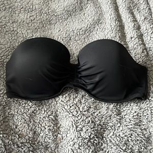 VS black strapless swim top